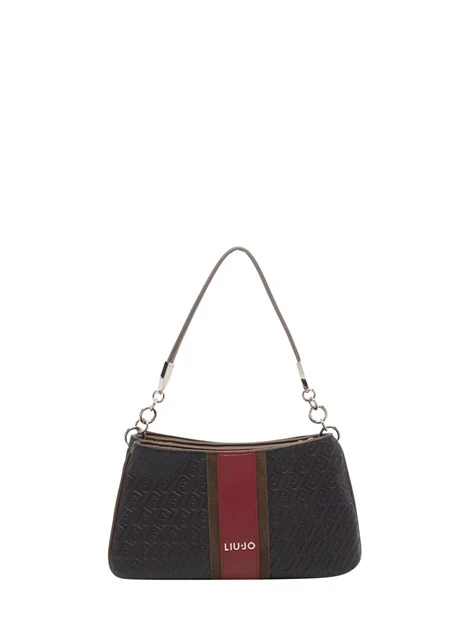 BORSA A MANO AF6107E1141 CON RIGA A CONTRASTO DONNA MARRONE