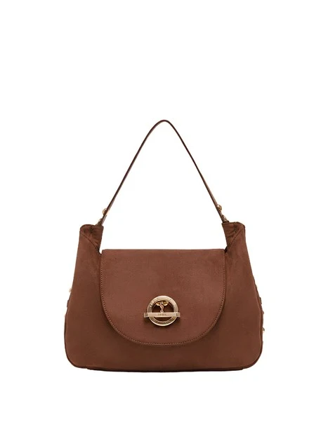 BORSA A MANO IN MICROFIBRA DONNA MARRONE