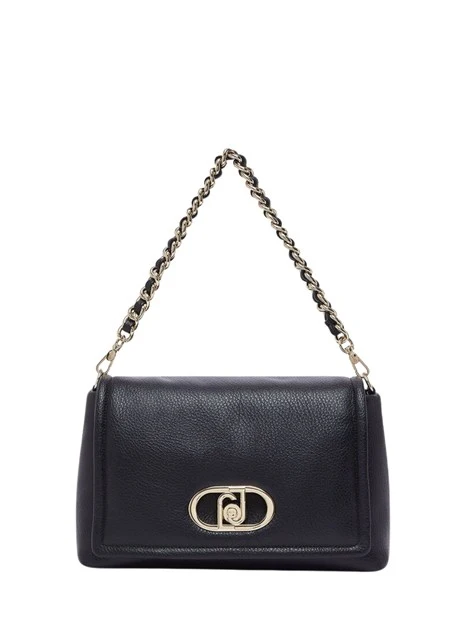 BORSA A SPALLA TRAPUNTATA DONNA NERA