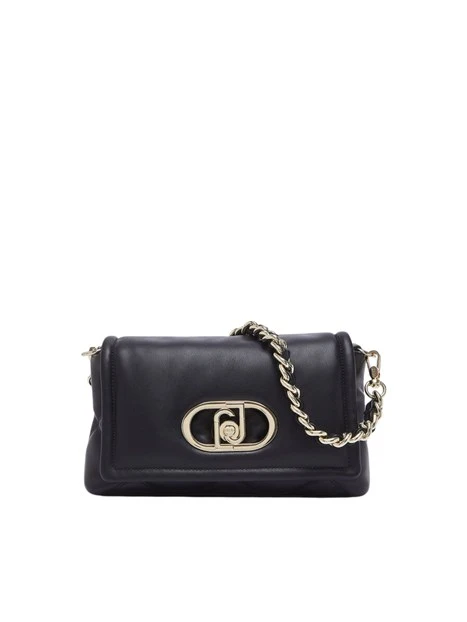 BORSA A SPALLA LAPUFFY MEDIA CON MATELASSÉ DONNA NERA