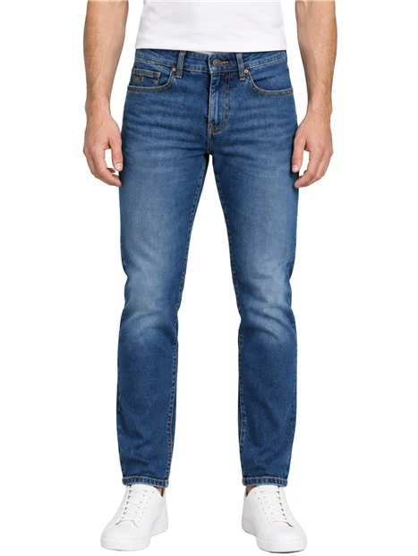 JEANS SLIM FIT DENIM 5 TASCHE UOMO BLU