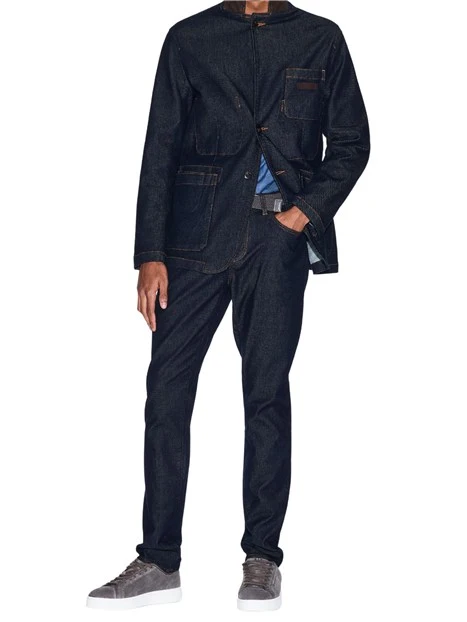 JEANS REGULAR IN DENIM UOMO BLU SCURO