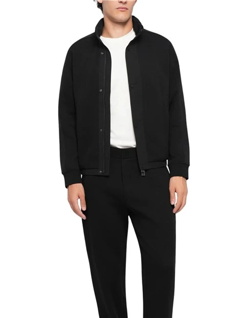 FELPA CON ZIP UOMO NERO