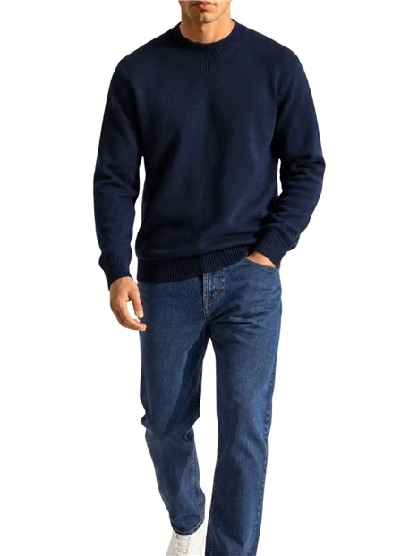 MAGLIONE GIROCOLLO MANICA LUNGA UOMO BLU
