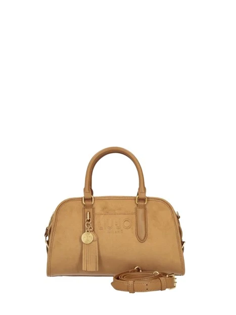 BORSA A MANO A BAULETTO EFFETTO SUEDE DONNA CAMMELLO
