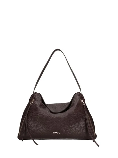 BORSA A SPALLA HOBO EFFETTO BOTTALATO DONNA BORDEAUX