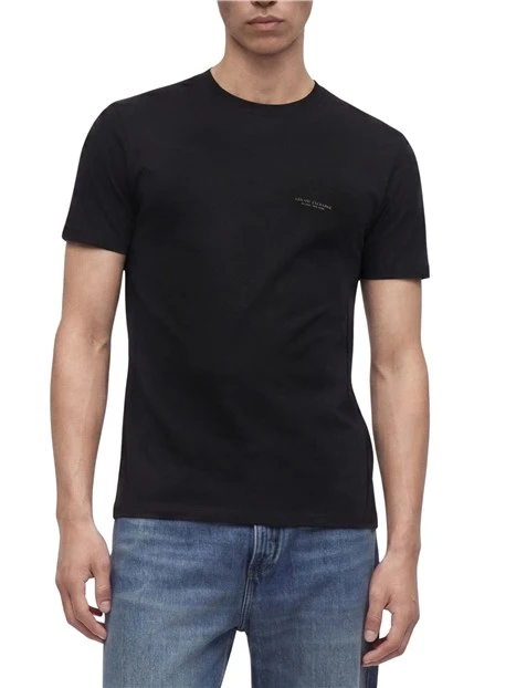 T-SHIRT SLIM GYM FIT UOMO NERA