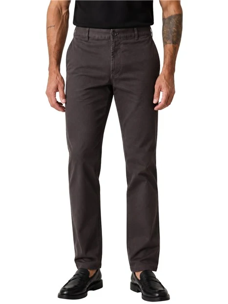 PANTALONI CHINO SLIM  IN COTONE UOMO MARRONE