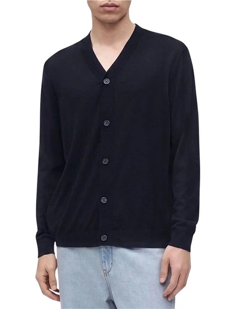 CARDIGAN inMISTO FIBRA  UOMO BLU NAVY