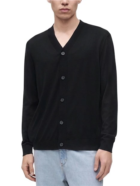 CARDIGAN UOMO MISTO FIBRA NERO