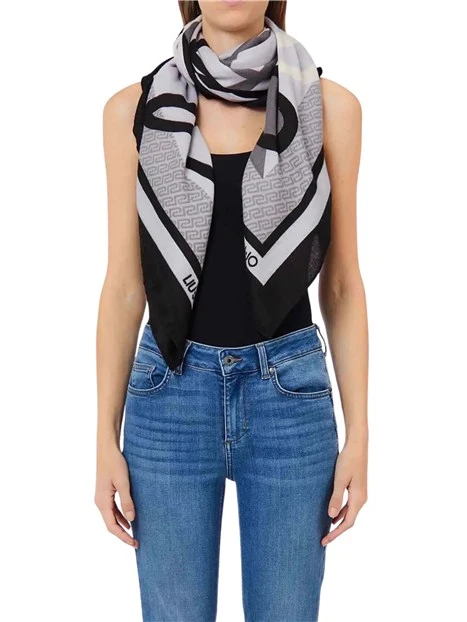 FOULARD 2F6068T2745 LOGO MONOGRAM DONNA NERO