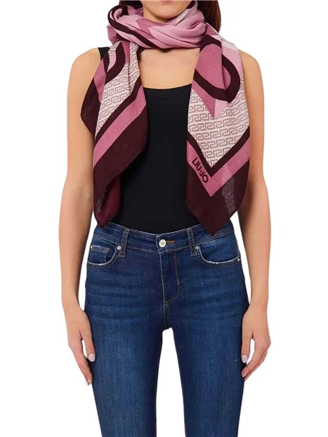 FOULARD 2F6068T2745 LOGO MONOGRAM DONNA BORDEAUX