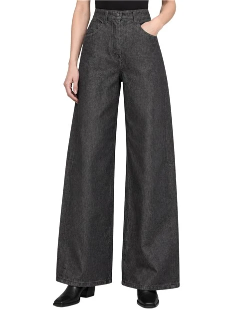 JEANS BOYFRIEND IN DENIM DONNA NERO