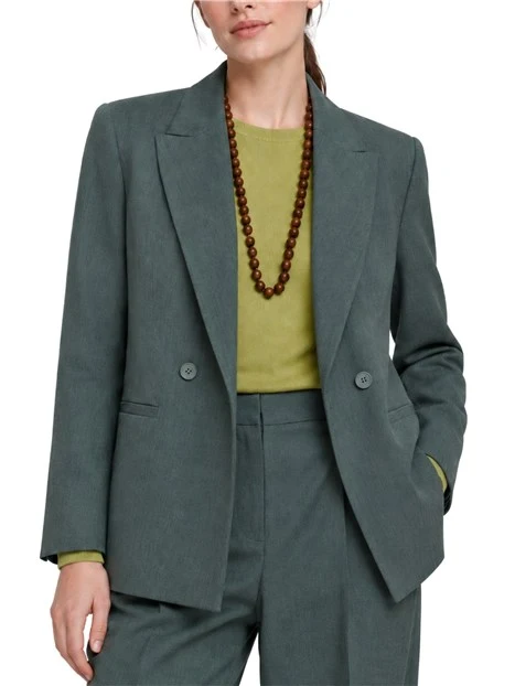 BLAZER DOPPIOPETTO CON AMPIO REVER DONNA VERDE