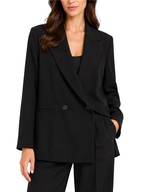 BLAZER DOPPIOPETTO CON FODERA DONNA NERO