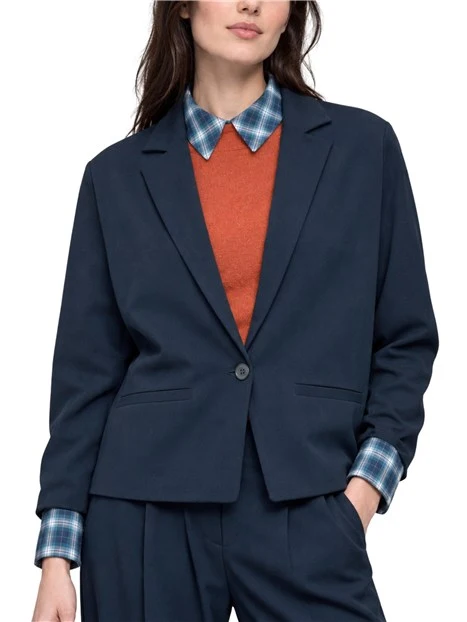GIACCA CORTA OVER CON REVER DONNA BLU