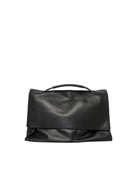 BORSA A MANO CON TRACOLLA IN VERA PELLE DONNA MARRONE