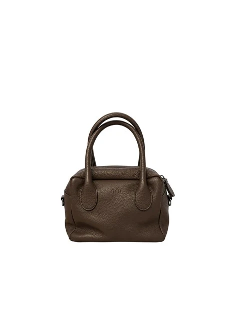 BORSA A MANO PICCOLO BAULETTO IN PELLE DONNA MARRONE