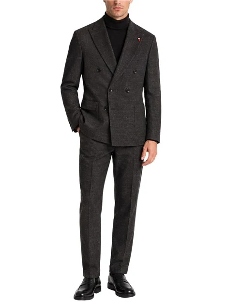 COMPLETO CON GIACCA DOPPIOPETTO PRINCE OF WALES UOMO NERO