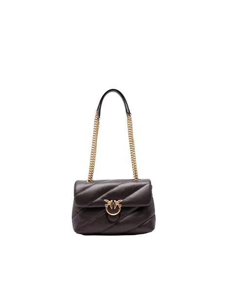 BORSA A TRACOLLA TRAPUNTATA DONNA MARRONE