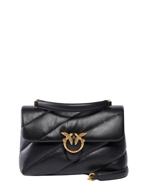 BORSA A SPALLA LOVE BAG PUFF IN NAPPA TRAPUNTATA DONNA NERO