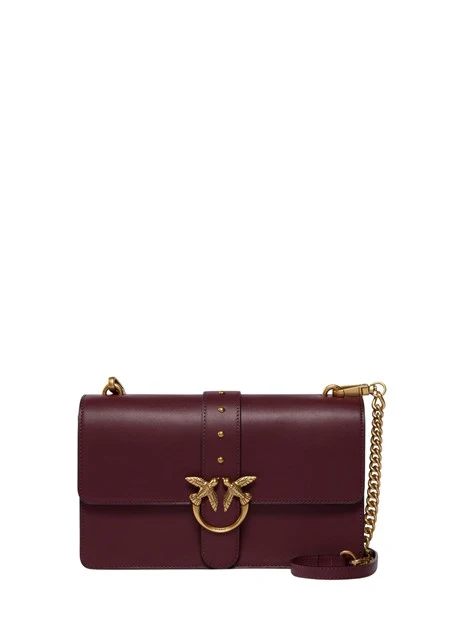 BORSA A MANO IN PELLE CON TRACOLLA RIMOVIBILE DONNA BORDEAUX