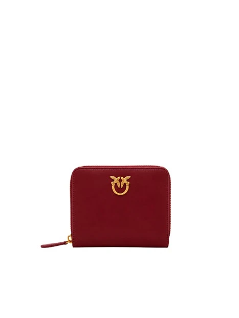 PORTAFOGLI QUADRATO CON ZIP DONNA BORDEAUX