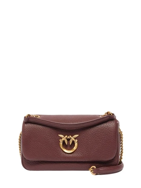 BORSA A SPALLA CLICK SOFT HORIZONTAL CHAIN IN PELLE DONNA MARRONE