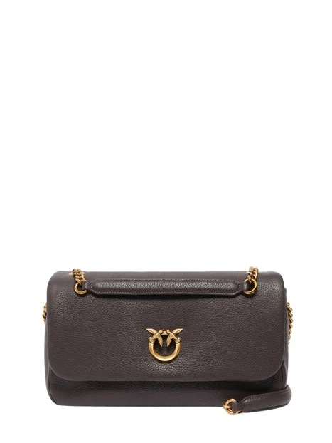 BORSA A SPALLA N PELLE CLICK SOFT HORIZONTAL CHAIN DONNA MARRONE