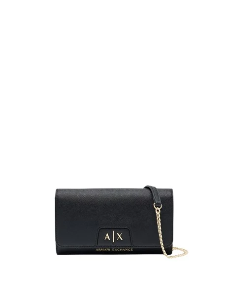 PORTAFOGLIO POCHETTE CON TRACOLLA DONNA NERO
