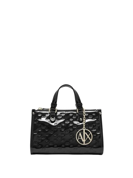BORSA A MANO IN FINITURA LUCIDA DONNA NERO