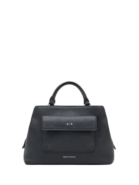 BORSA SHOPPING EFFETTO PELLE MARTELLATA DONNA NERO