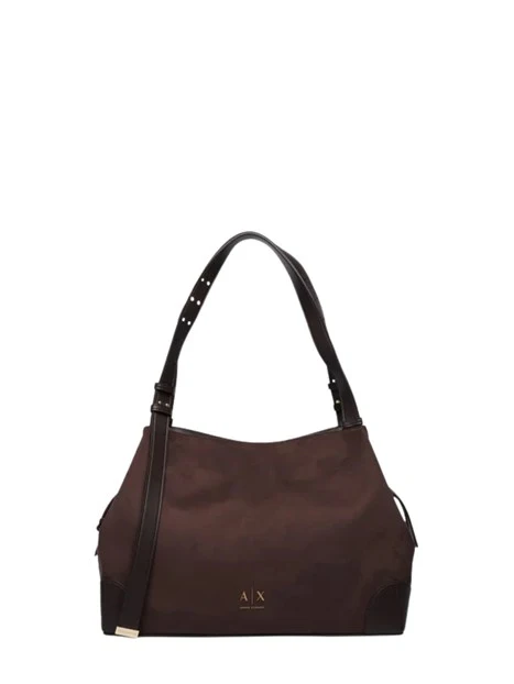 BORSA SHOPPING IN TESSUTO DONNA MARRONE
