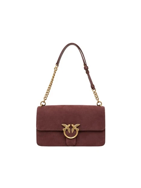 BORSA A TRACOLLA IN CAMOSCIO DONNA BORDEAUX