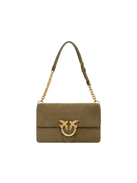 BORSA A TRACOLLA PICCOLA IN CAMOSCIO DONNA VERDE