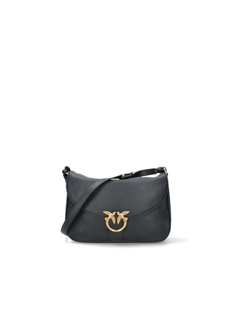BORSA A SPALLA IN PELLE LOVE BIRDS DONNA NERO
