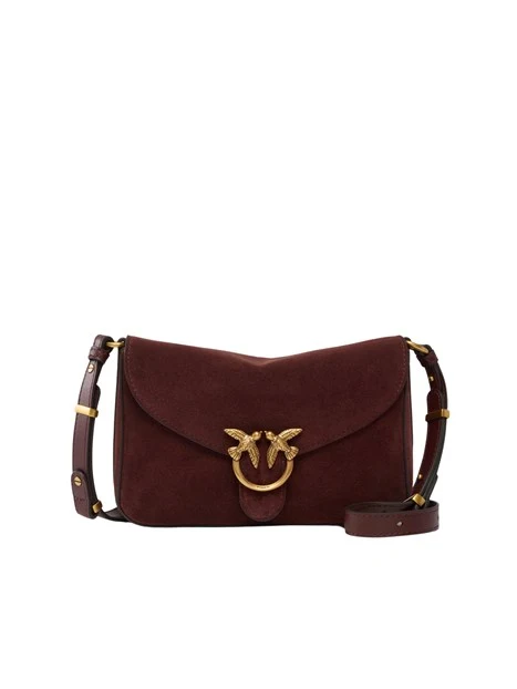 BORSA A TRACOLLA IN CAMOSCIO CON PATTA DONNA BORDEAUX