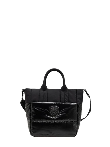 BORSA SHOPPING TRAPUNTATA DONNA NERO