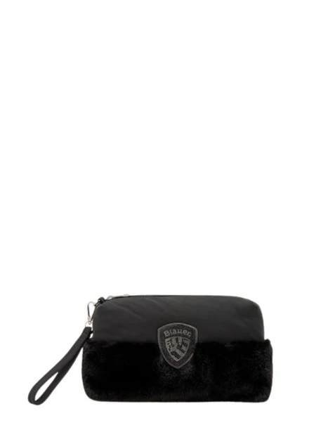 POCHETTE CON LOGO DONNA NERO