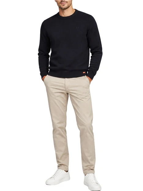 MAGLIA GIROCOLLO IN LANA E CASHMERE UOMO BLU
