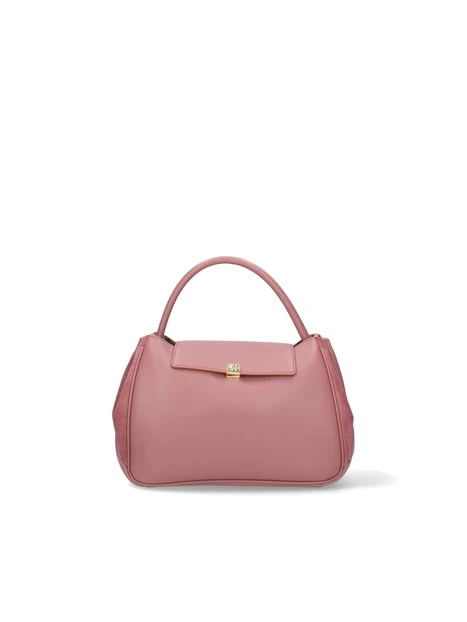 BORSA A MANO CON INSERTI SCAMOSCIATI DONNA ROSA