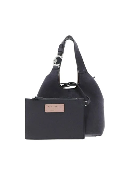BORSA A MANO IN CAMOSCIO CON ASTUCCIO DONNA ANTRACITE
