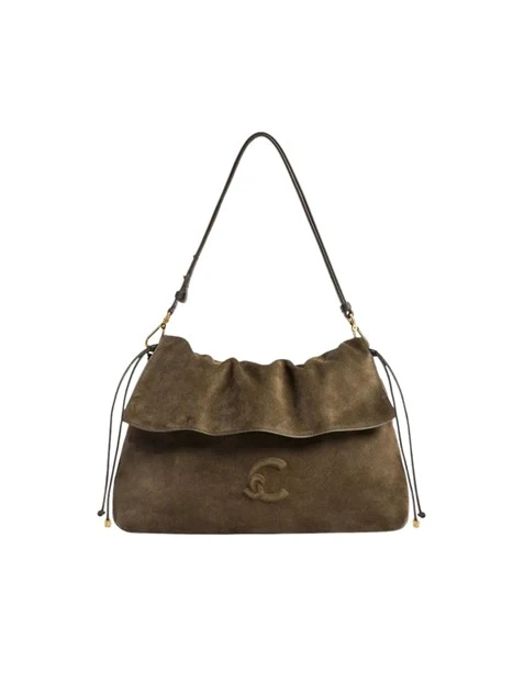 BORSA A SPALLA CON COULISSE DONNA MARRONE