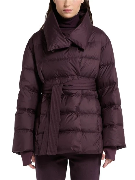 PIUMINO  CORTO WATERPROOF CON CINTURA DONNA VIOLA