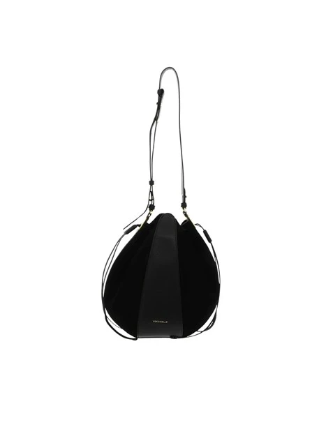 BORSA A SPALLA IN CAMOSCIO CON ASTUCCIO DONNA NERO