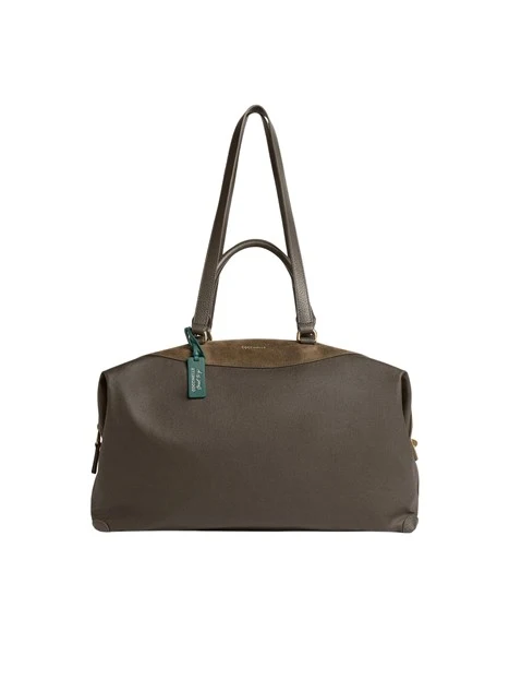 BORSA SHOPPING IN MISTO PELLE DONNA MARRONE