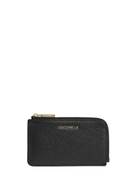 PORTACARTE METALLIC DONNA NERO