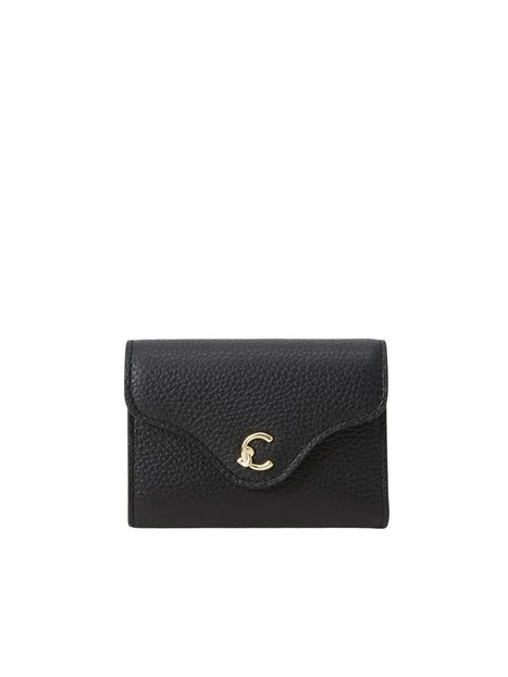 PORTAFOGLIO IN PELLE CON TASCA ZIP DONNA NERO