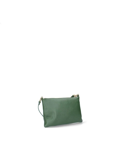 BORSA A TRACOLLA POCHETTE IN PELLE MARTELLATA DONNA VERDE