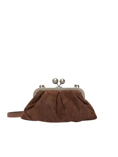 BORSA A MANO PASTICCINO IN CAMOSCIO DONNA MARRONE